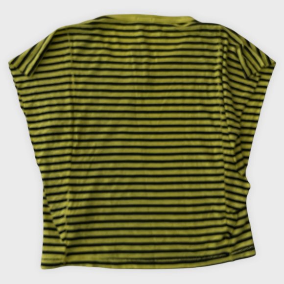 NWT Splendid French Stripe Ruffle Top, sz XS YELLOW - Picture 6 of 8
